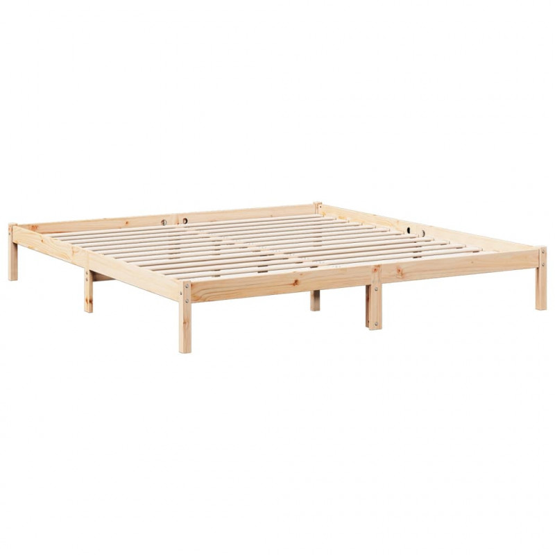 Dłuższe łóżko bez materaca, 180x210 cm, lite drewno sosnowe