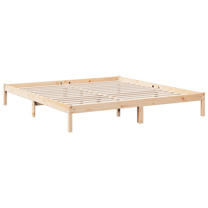 Dłuższe łóżko bez materaca, 180x210 cm, lite drewno sosnowe