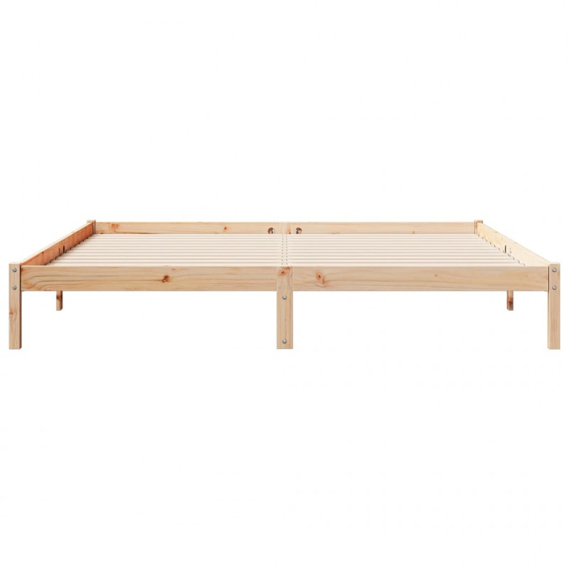 Dłuższe łóżko bez materaca, 200x210 cm, lite drewno sosnowe