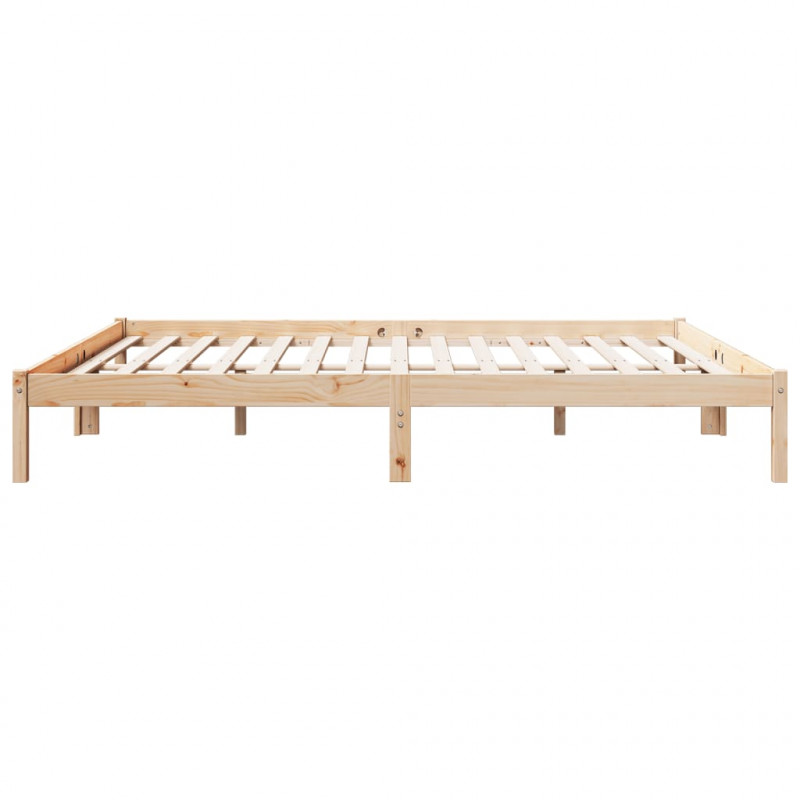 Dłuższe łóżko bez materaca, 200x210 cm, lite drewno sosnowe