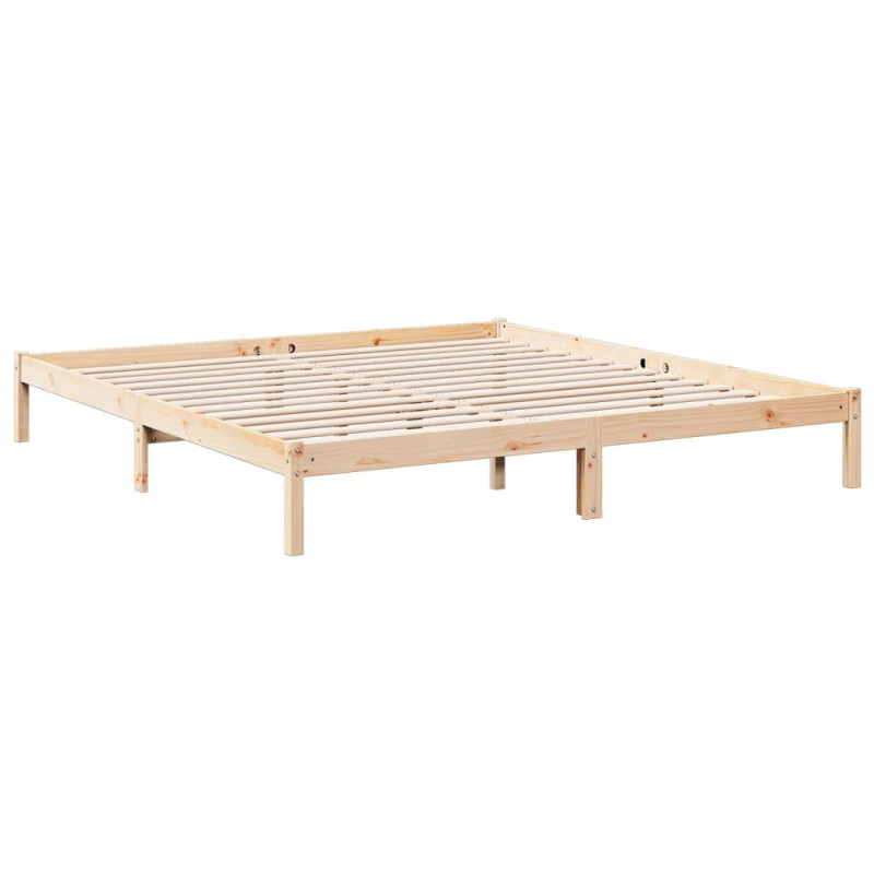Dłuższe łóżko bez materaca, 200x210 cm, lite drewno sosnowe