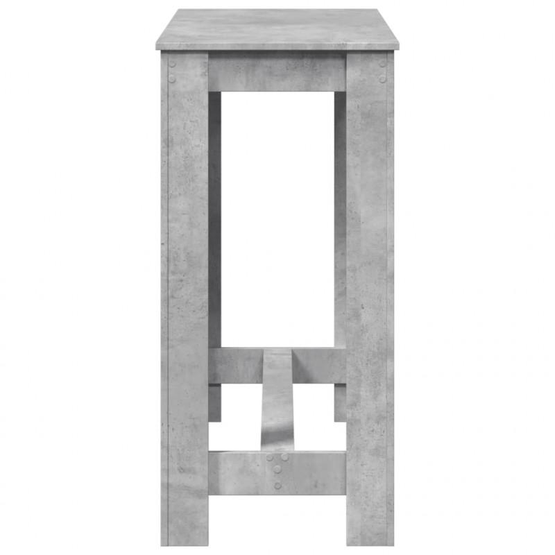 Stolik barowy, szarość betonu, 102x50x103,5 cm