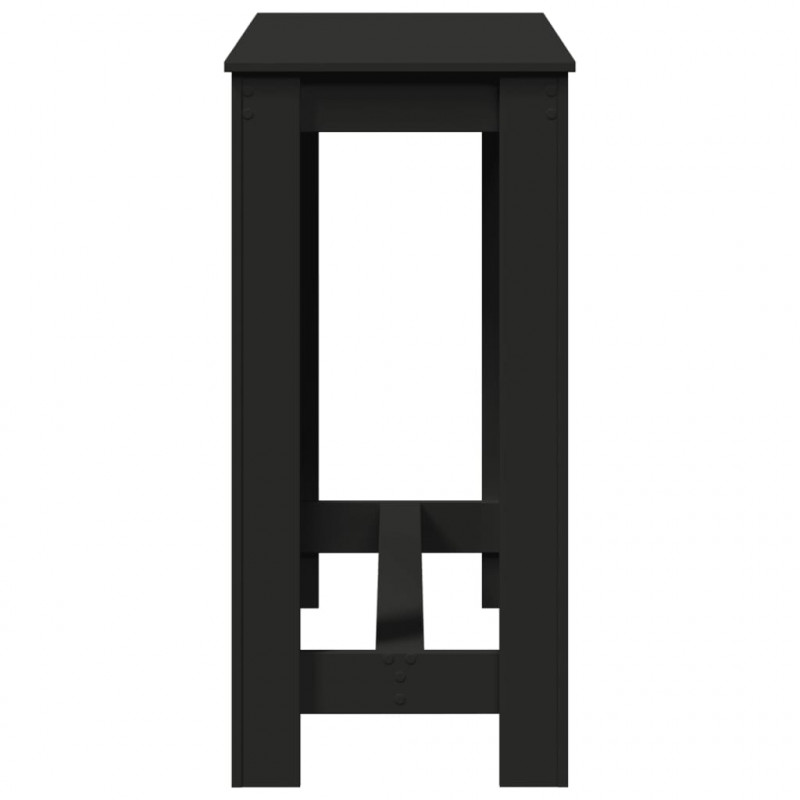 Stolik barowy, czarny, 102x50x103,5 cm, materiał drewnopochodny