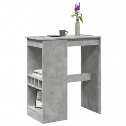 Stolik barowy z przegródkami, szarość betonu, 90x47,5x103,5 cm