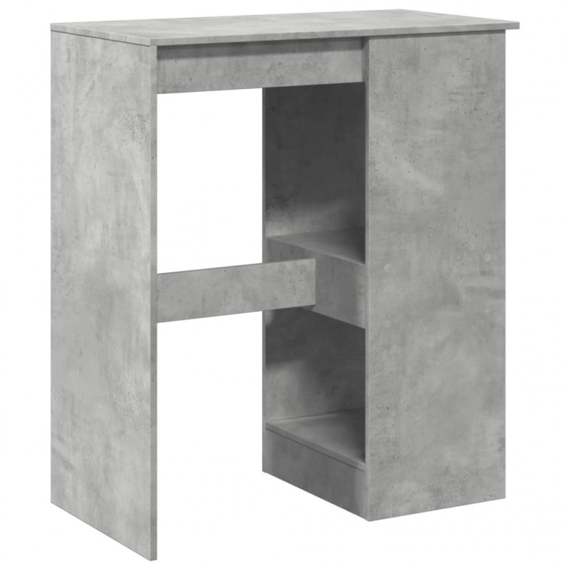 Stolik barowy z przegródkami, szarość betonu, 90x47,5x103,5 cm