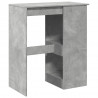 Stolik barowy z przegródkami, szarość betonu, 90x47,5x103,5 cm