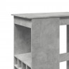 Stolik barowy z przegródkami, szarość betonu, 90x47,5x103,5 cm