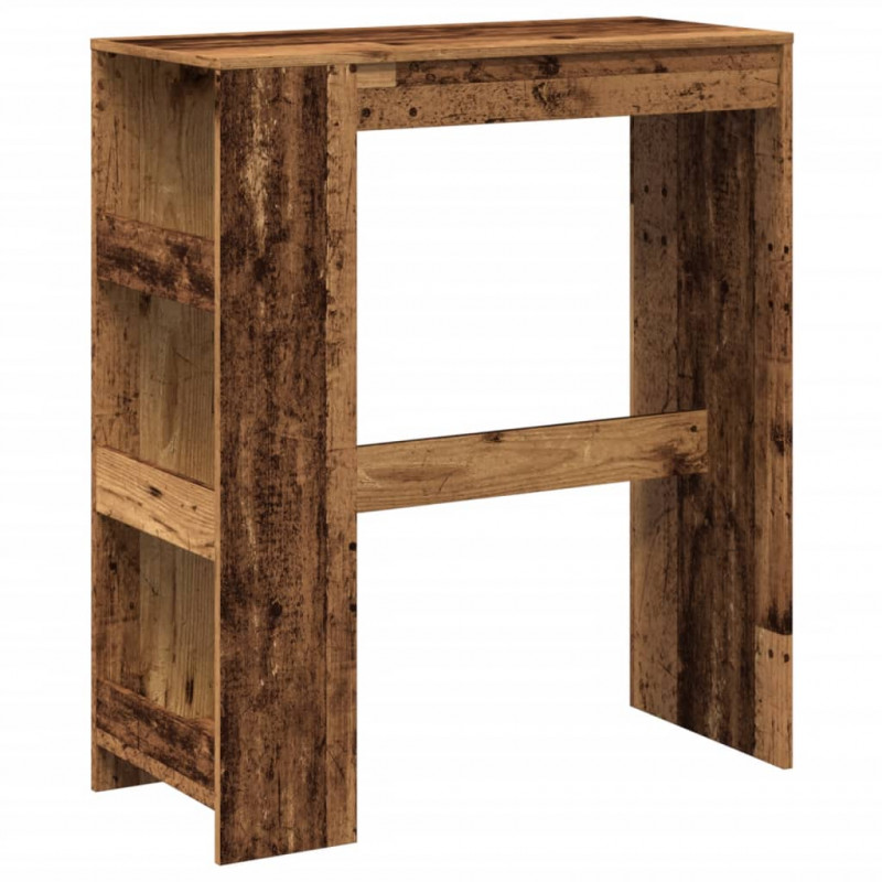 Stolik barowy z przegrodami, stare drewno, 90x40x103,5 cm