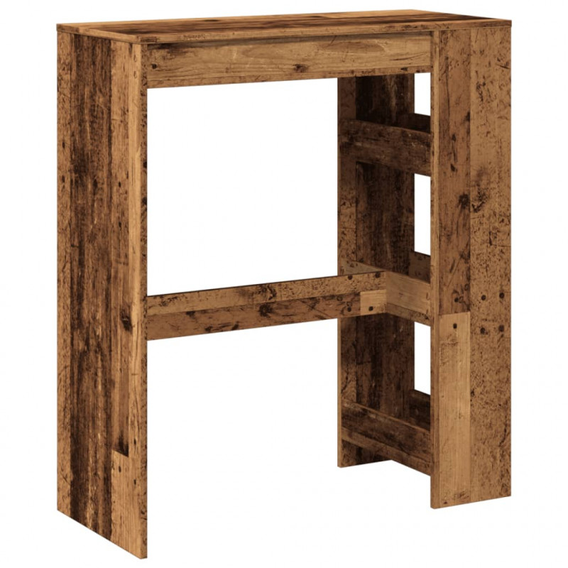 Stolik barowy z przegrodami, stare drewno, 90x40x103,5 cm