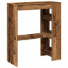Stolik barowy z przegrodami, stare drewno, 90x40x103,5 cm