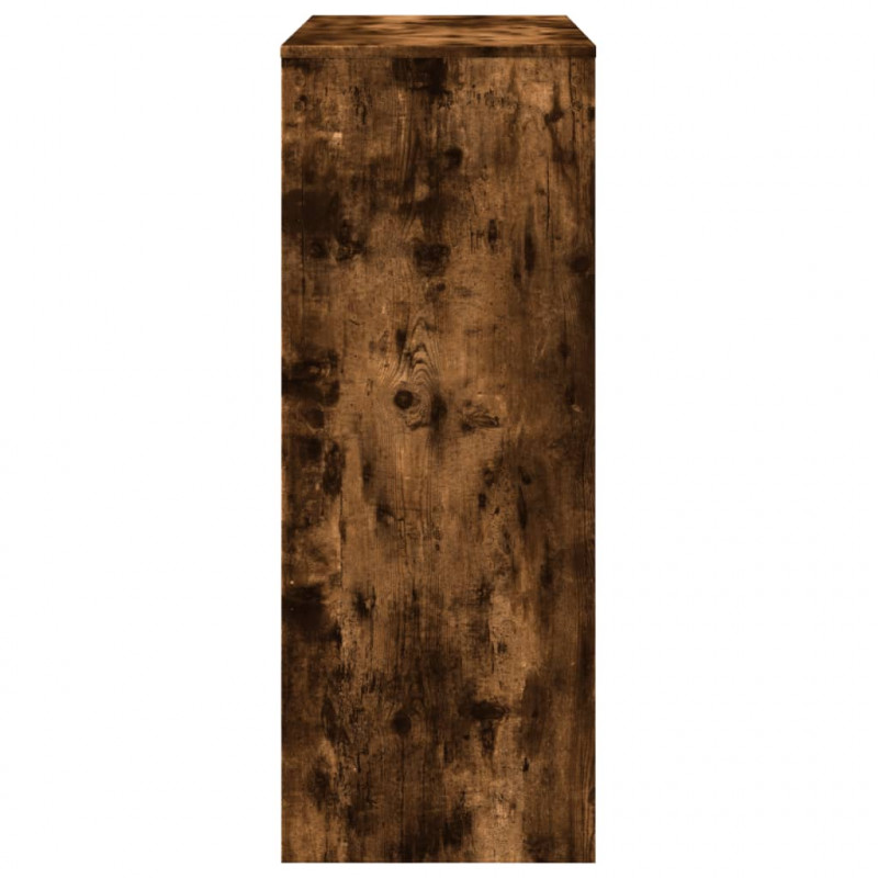 Stolik barowy z przegrodami, przydymiony dąb, 90x40x103,5 cm