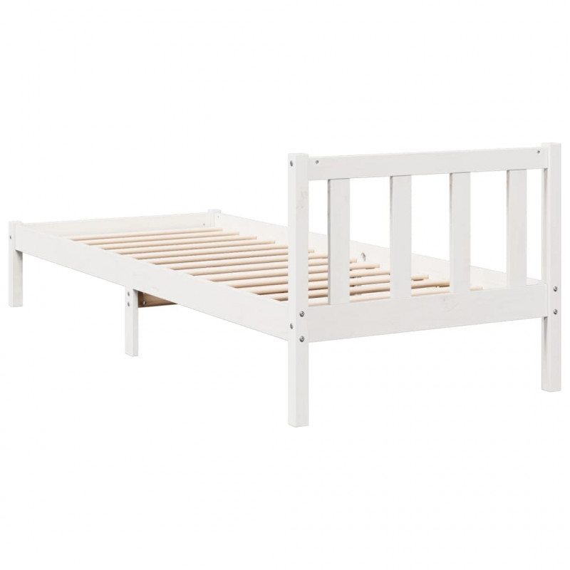 Dłuższe łóżko bez materaca, 90x210 cm, lite drewno sosnowe