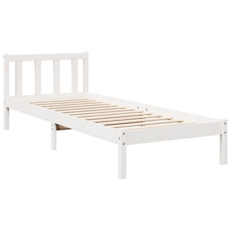 Dłuższe łóżko bez materaca, 100x210 cm, lite drewno sosnowe