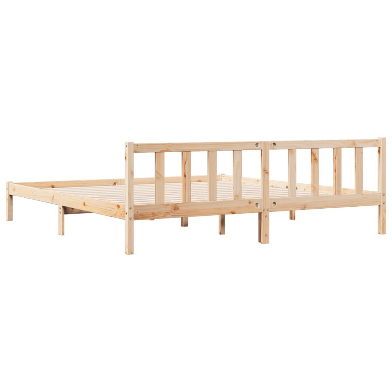 Dłuższe łóżko bez materaca, 180x220 cm, lite drewno sosnowe