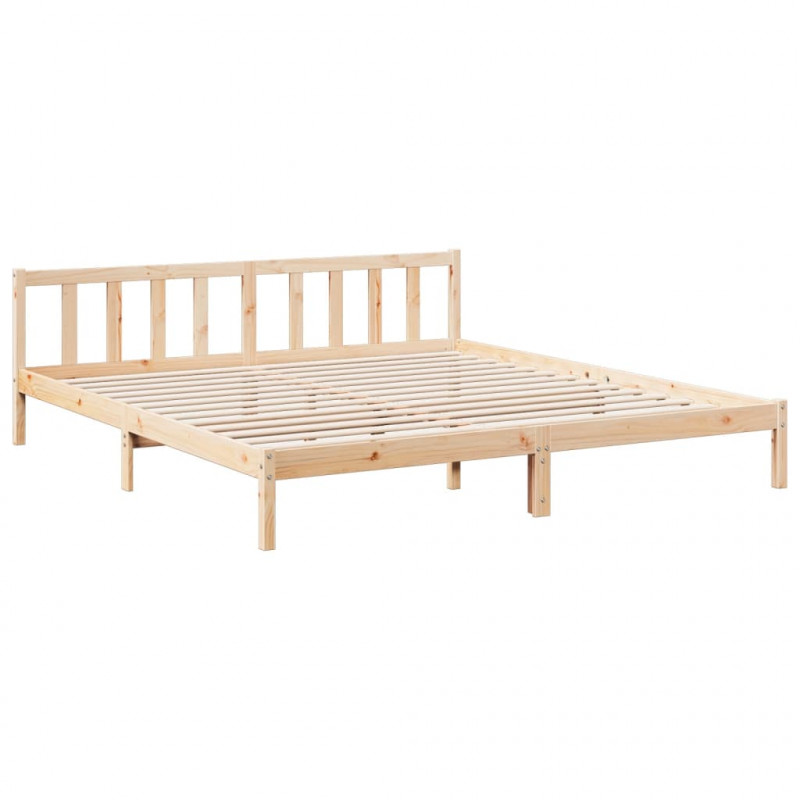 Dłuższe łóżko bez materaca, 180x210 cm, lite drewno sosnowe