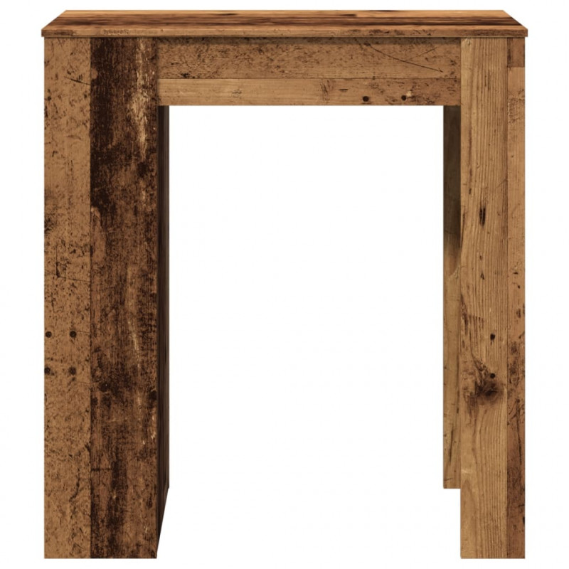 Stolik barowy z półkami, stare drewno, 95x47x103,5 cm