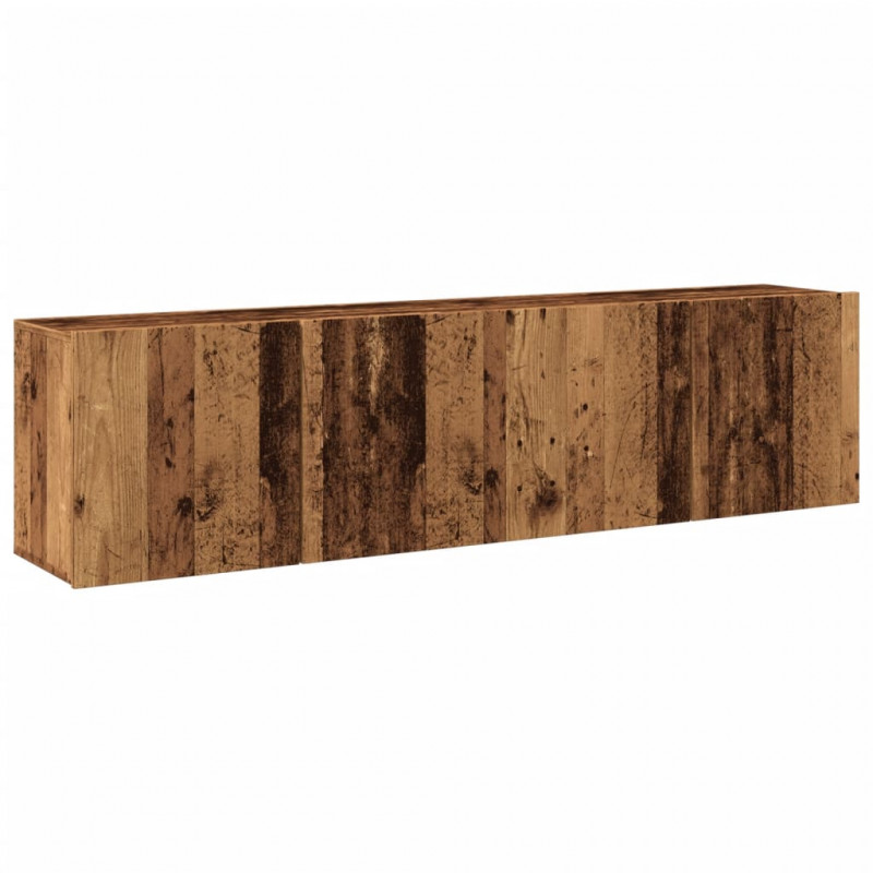 Ścienne szafki TV, 2 szt., stare drewno, 80x30x41 cm