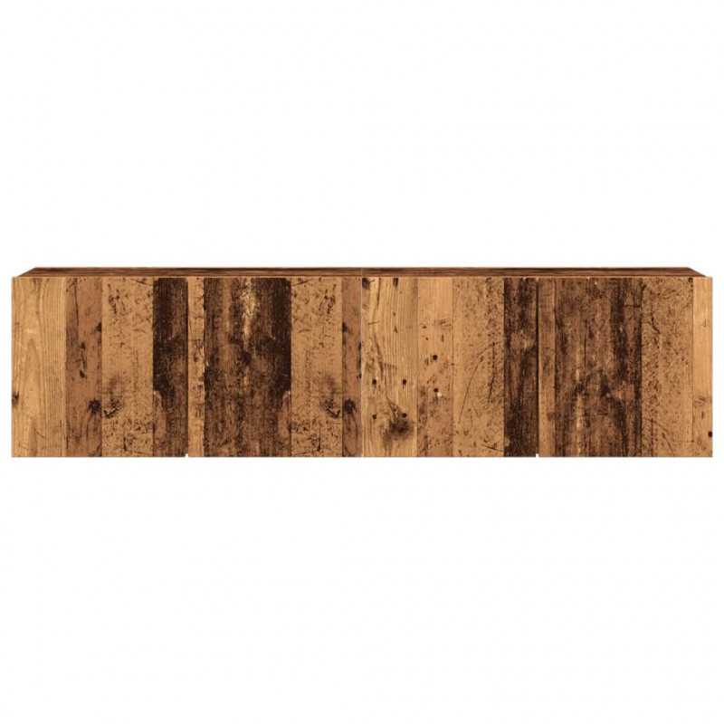 Ścienne szafki TV, 2 szt., stare drewno, 80x30x41 cm