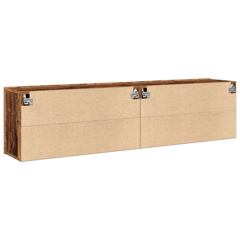 Ścienne szafki TV, 2 szt., stare drewno, 80x30x41 cm