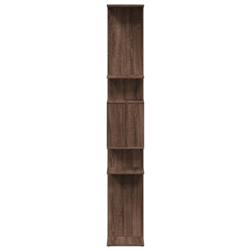 Regał, brązowy dąb, 92x29x188 cm, materiał drewnopochodny