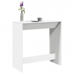 Stolik barowy, biały, 102x50x103,5 cm, materiał drewnopochodny