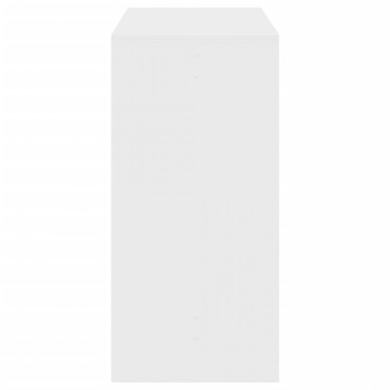 Stolik barowy, biały, 102x50x103,5 cm, materiał drewnopochodny