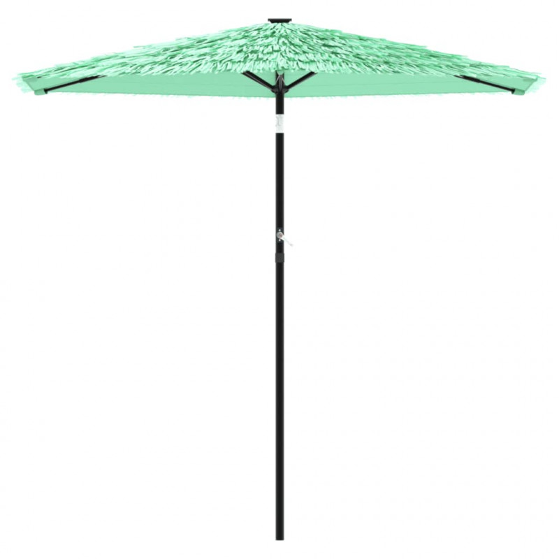 Parasol ogrodowy na stalowym słupku, zielony, 223x223x213 cm