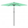 Parasol ogrodowy na stalowym słupku, zielony, 223x223x213 cm