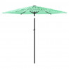 Parasol ogrodowy na stalowym słupku, zielony, 223x223x213 cm