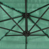 Parasol ogrodowy na stalowym słupku, zielony, 223x223x213 cm