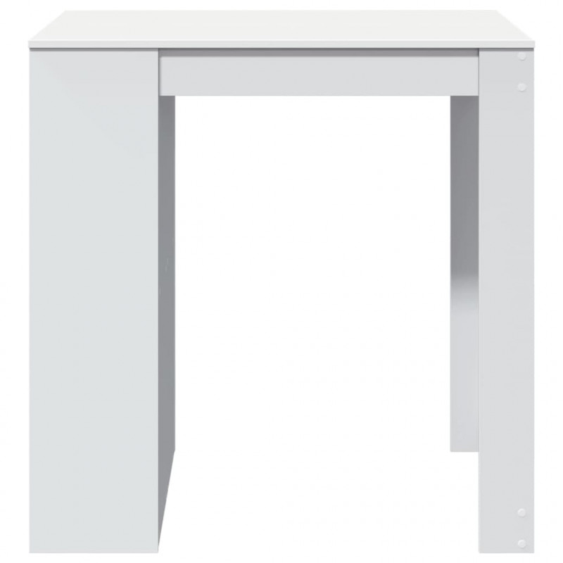 Stolik barowy, biały, 102x70x103,5 cm, materiał drewnopochodny