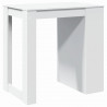 Stolik barowy, biały, 102x70x103,5 cm, materiał drewnopochodny