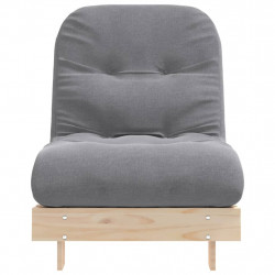 Sofa rozkładana typu futon, z materacem, 70x206x11 cm, sosnowa