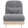 Sofa rozkładana typu futon, z materacem, 70x206x11 cm, sosnowa