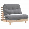 Sofa rozkładana typu futon, z materacem, 100x206x11 cm, sosnowa