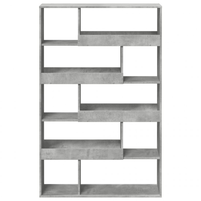 Regał, szarość betonu, 100x33x156,5 cm, materiał drewnopochodny