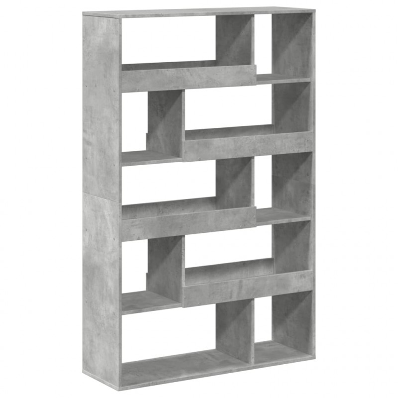Regał, szarość betonu, 100x33x156,5 cm, materiał drewnopochodny