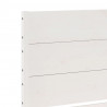 Dłuższe łóżko bez materaca, białe, 140x210 cm, lite drewno