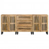 Szafki, 3 szt., 60x34x75 cm, lite surowe drewno mango