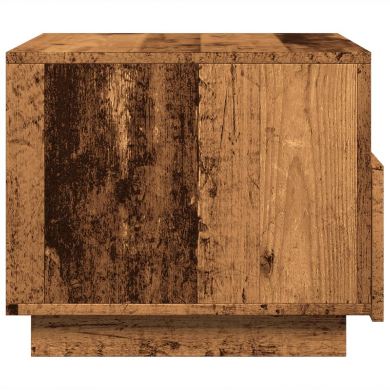 Stolik kawowy z oświetleniem LED, stare drewno, 50x49x40 cm