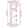 Piedestał ze schowkiem, biały, 31x30x90 cm