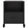 Szafki nocne, 2 szt., czarne, 36x39x43,5 cm, stal