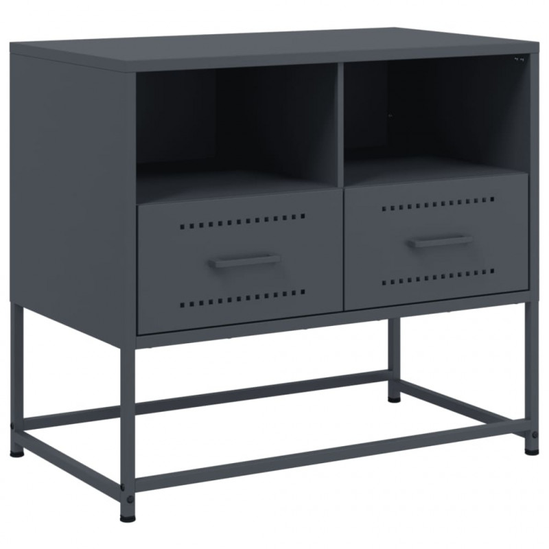 Szafka pod telewizor, antracytowa, 68x39x60,5 cm, stalowa