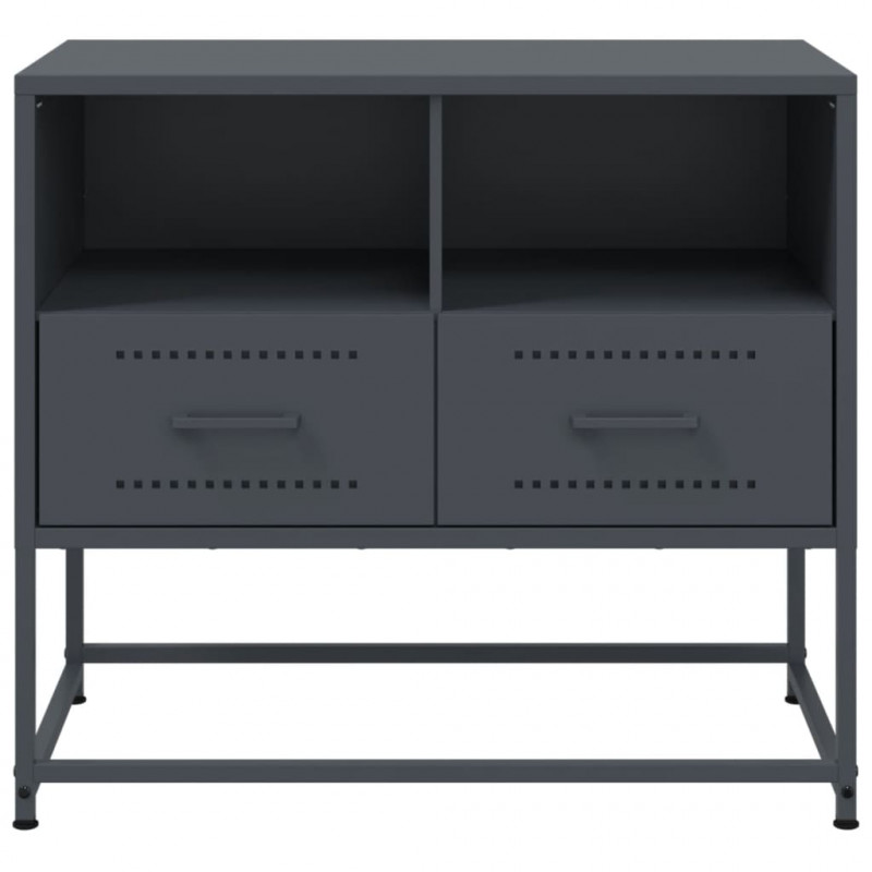 Szafka pod telewizor, antracytowa, 68x39x60,5 cm, stalowa