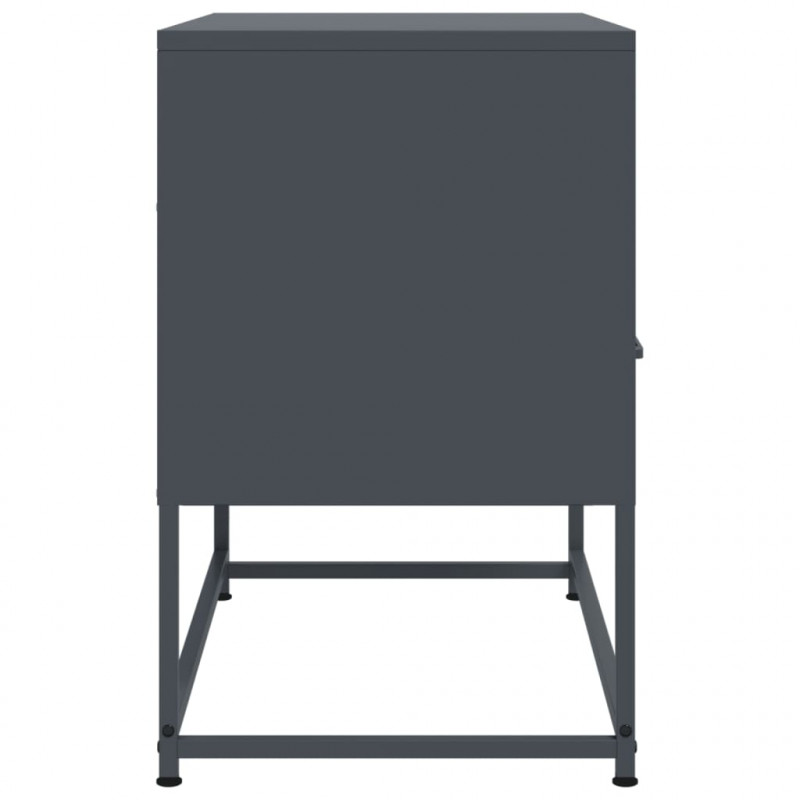 Szafka pod telewizor, antracytowa, 68x39x60,5 cm, stalowa