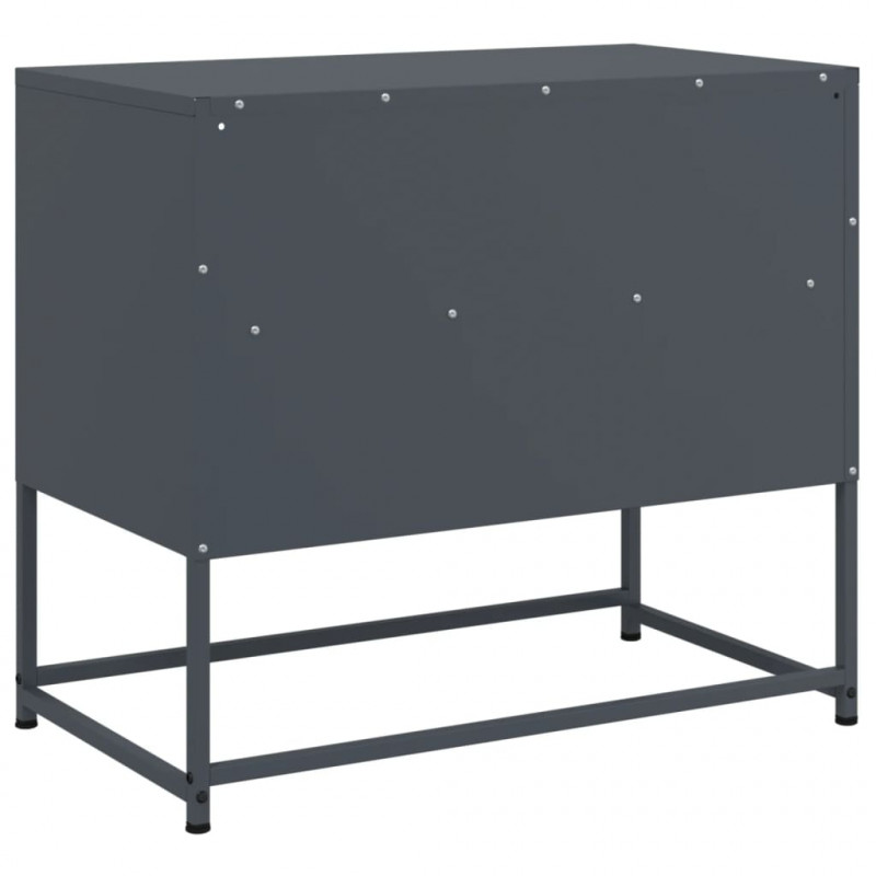 Szafka pod telewizor, antracytowa, 68x39x60,5 cm, stalowa