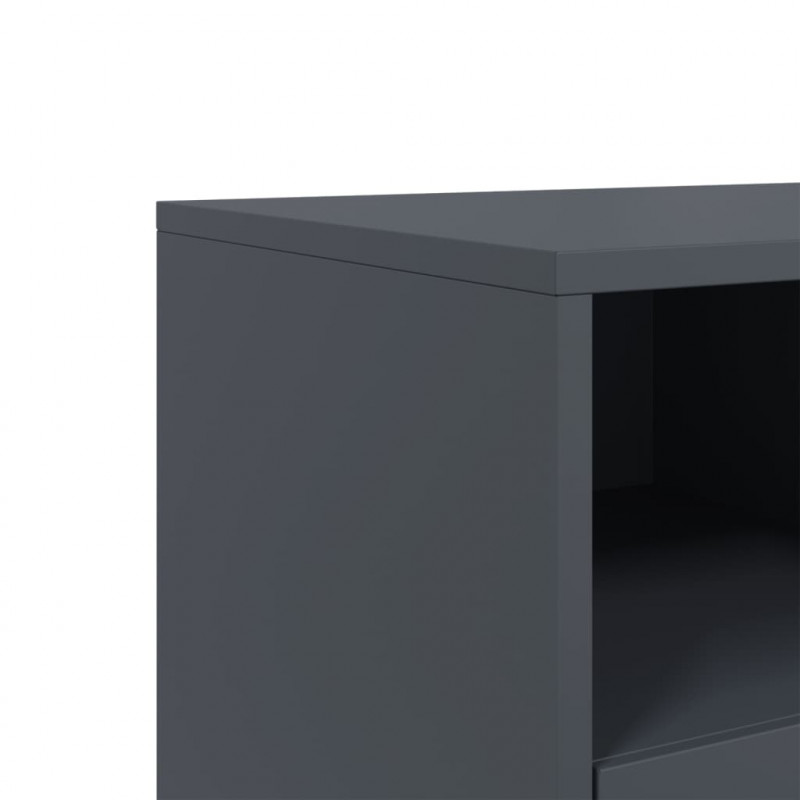 Szafka pod telewizor, antracytowa, 68x39x60,5 cm, stalowa