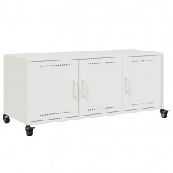 Szafka RTV, biała, 100,5x39x43,5 cm, stal