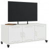 Szafka RTV, biała, 100,5x39x43,5 cm, stal
