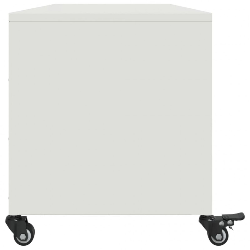 Szafka RTV, biała, 100,5x39x43,5 cm, stal